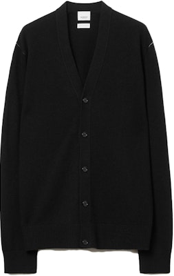 Burberry FW23 Kardigan Hitam V-Neck Berbutang Rajutan Button-Up 80721101 Order Burberry FW23 Kardigan Hitam V-Neck Berbutang Rajutan Button-Up 80721101
