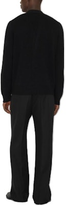 Burberry FW23 Kardigan Hitam V-Neck Berbutang Rajutan Button-Up 80721101 Shop Burberry FW23 Kardigan Hitam V-Neck Berbutang Rajutan Button-Up 80721101