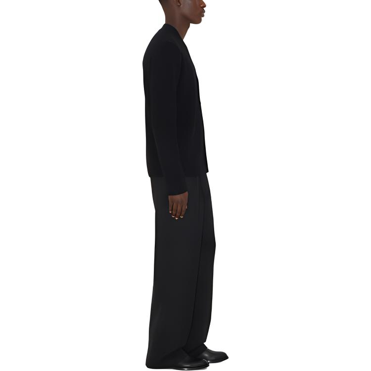 Purchase Burberry FW23 Kardigan Hitam V-Neck Berbutang Rajutan Button-Up 80721101