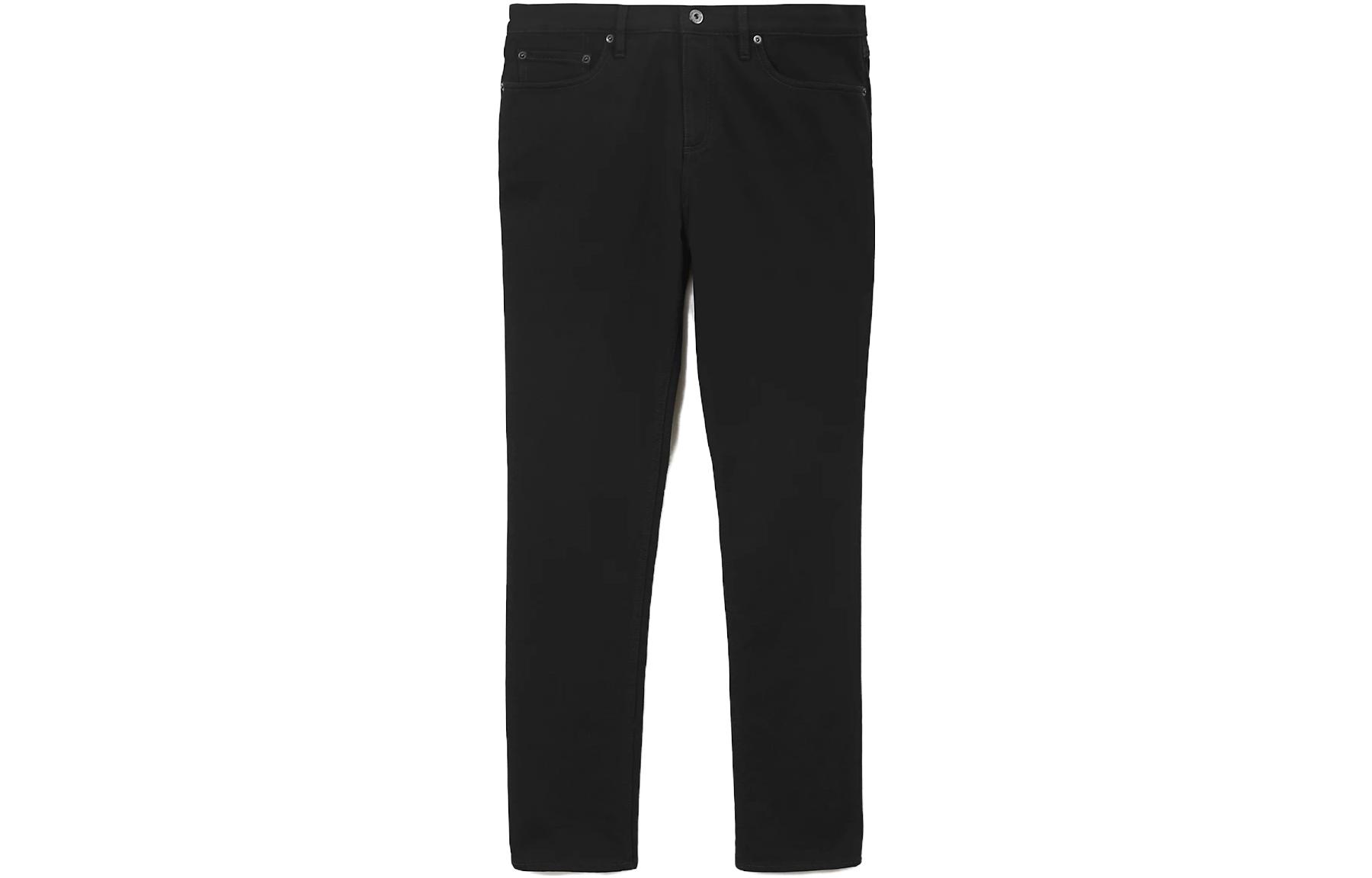 Order Burberry FW23 Jeans Hitam Straight Fit dengan Poket Sisi. 80715491