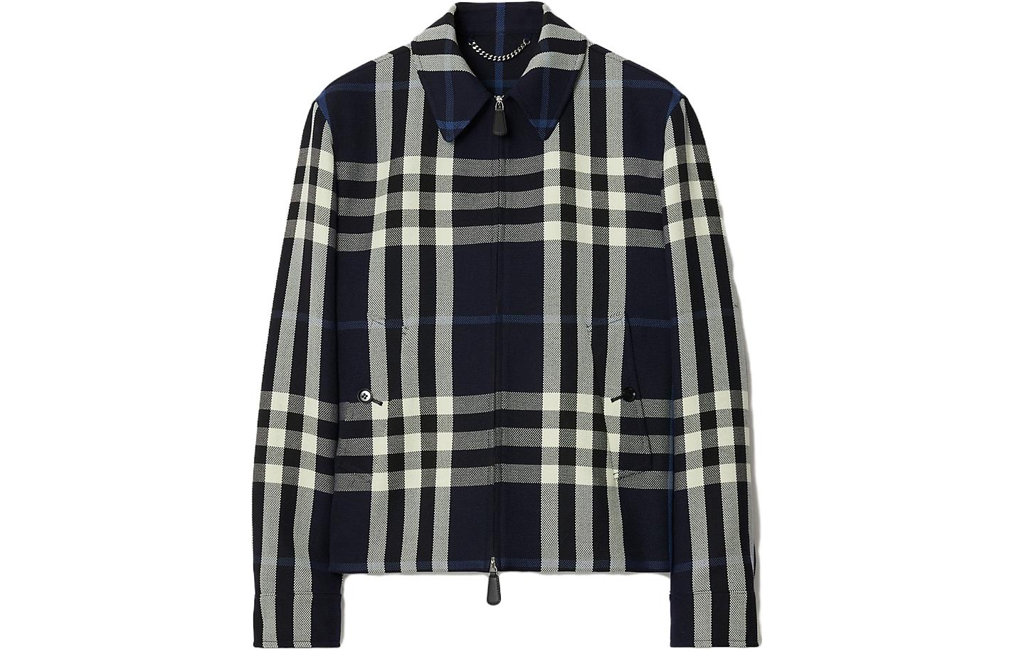 Burberry FW23  Blue Checkered Zip-Up Casual Jacket. 80706071 圖 2