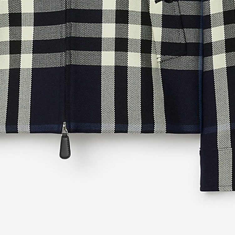 Burberry FW23  Blue Checkered Zip-Up Casual Jacket. 80706071 圖 5