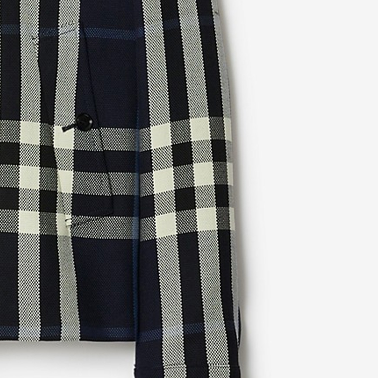 Burberry FW23  Blue Checkered Zip-Up Casual Jacket. 80706071 圖 6