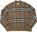 Order Burberry FW23 Brown Check Print Full-Zip Cardigan Sweater. 80911641