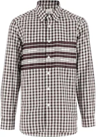 Burberry FW23 Brown Check Print Long Sleeve Casual Button-Up Shirt. 80708671 Burberry FW23 Brown Check Print Long Sleeve Casual Button-Up Shirt. 80708671