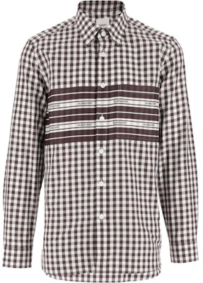 Burberry FW23 Brown Check Print Long Sleeve Casual Button-Up Shirt. 80708671 Buy Burberry FW23 Brown Check Print Long Sleeve Casual Button-Up Shirt. 80708671