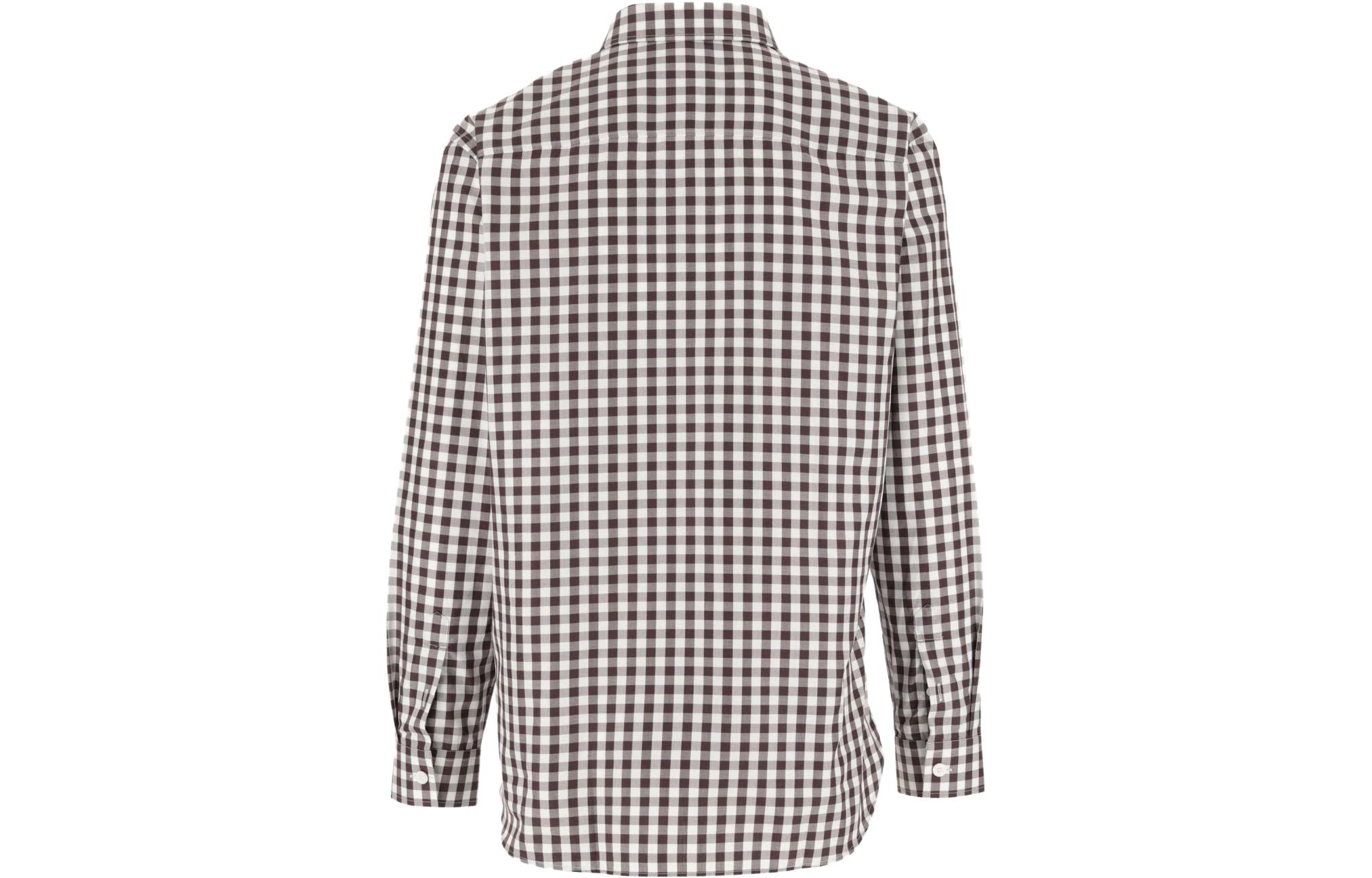 Lookbook Burberry FW23  Brown Check Print Long Sleeve Casual Button-Up Shirt. 80708671