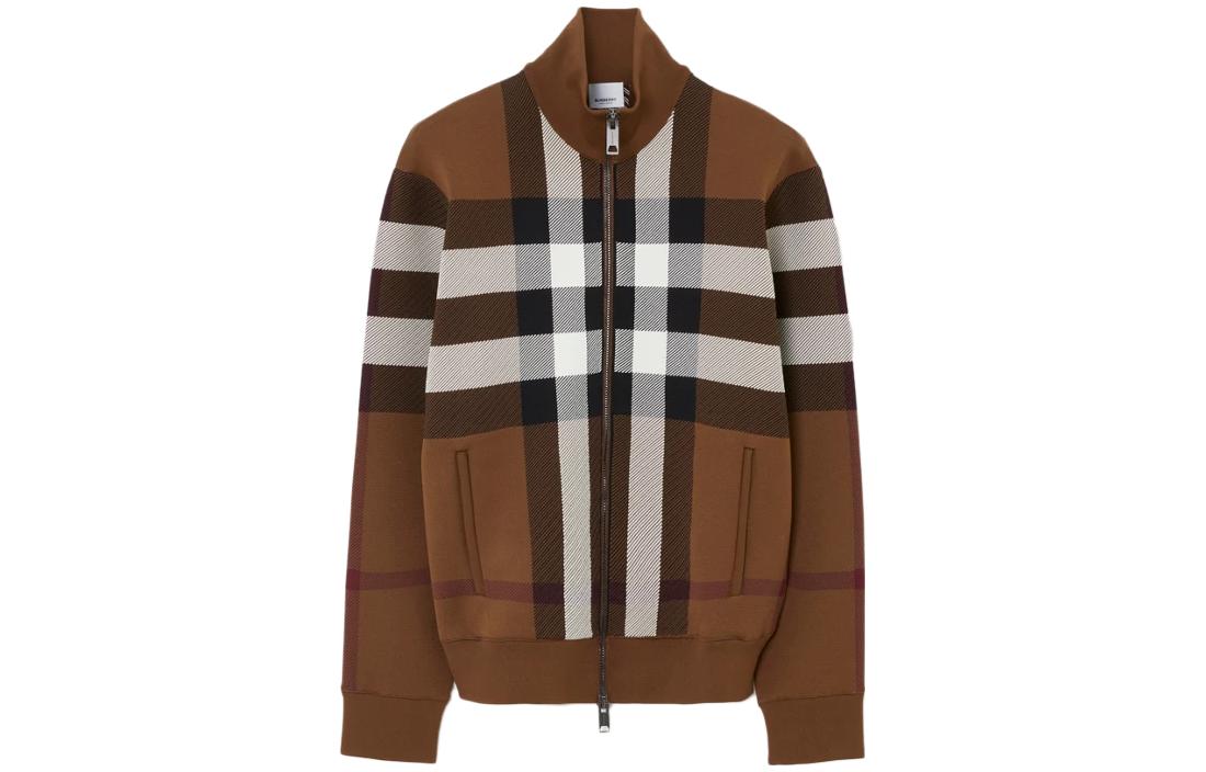 Burberry FW23  Brown Checkered Zip-Up Casual Jacket 80702981 圖 2