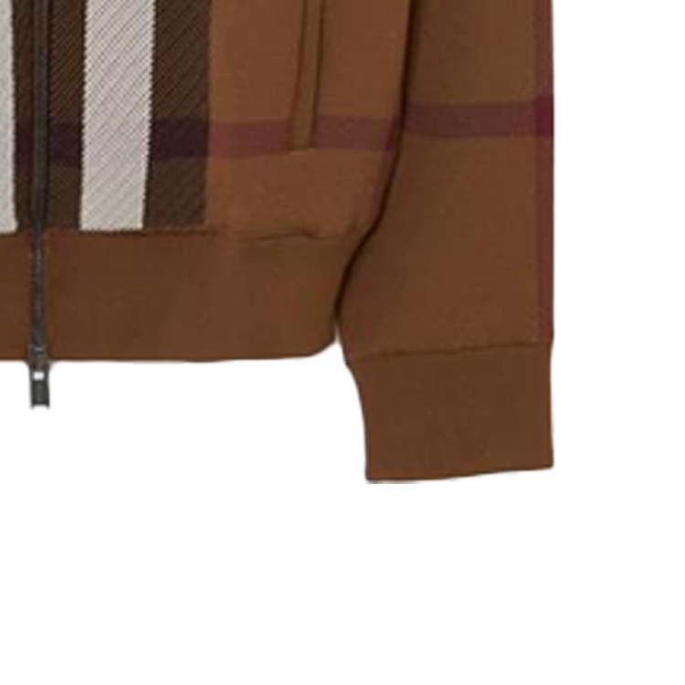 Burberry FW23  Brown Checkered Zip-Up Casual Jacket 80702981 圖 7
