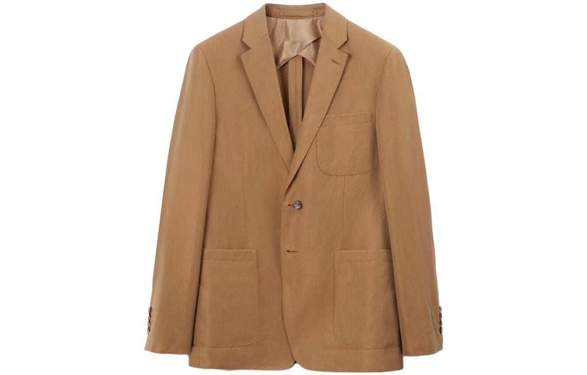 Burberry FW23  Camel Single-Breasted Casual Blazer Jacket. 80705461 圖 2
