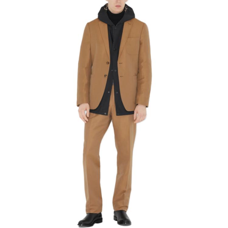 Burberry FW23  Camel Single-Breasted Casual Blazer Jacket. 80705461 圖 3