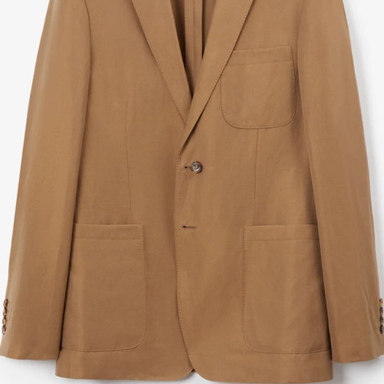Burberry FW23  Camel Single-Breasted Casual Blazer Jacket. 80705461 圖 7