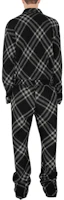 Shop Burberry FW23 Check Wool Knit Drawstring Sweatpants Black 80824251
