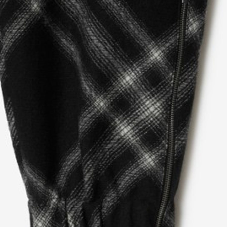 Details for Burberry FW23 Pantalones Negros de Lana con Cordón a Cuadros Ajustables 80824251