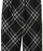 Sizing Burberry FW23 Check Wool Knit Drawstring Sweatpants Black 80824251