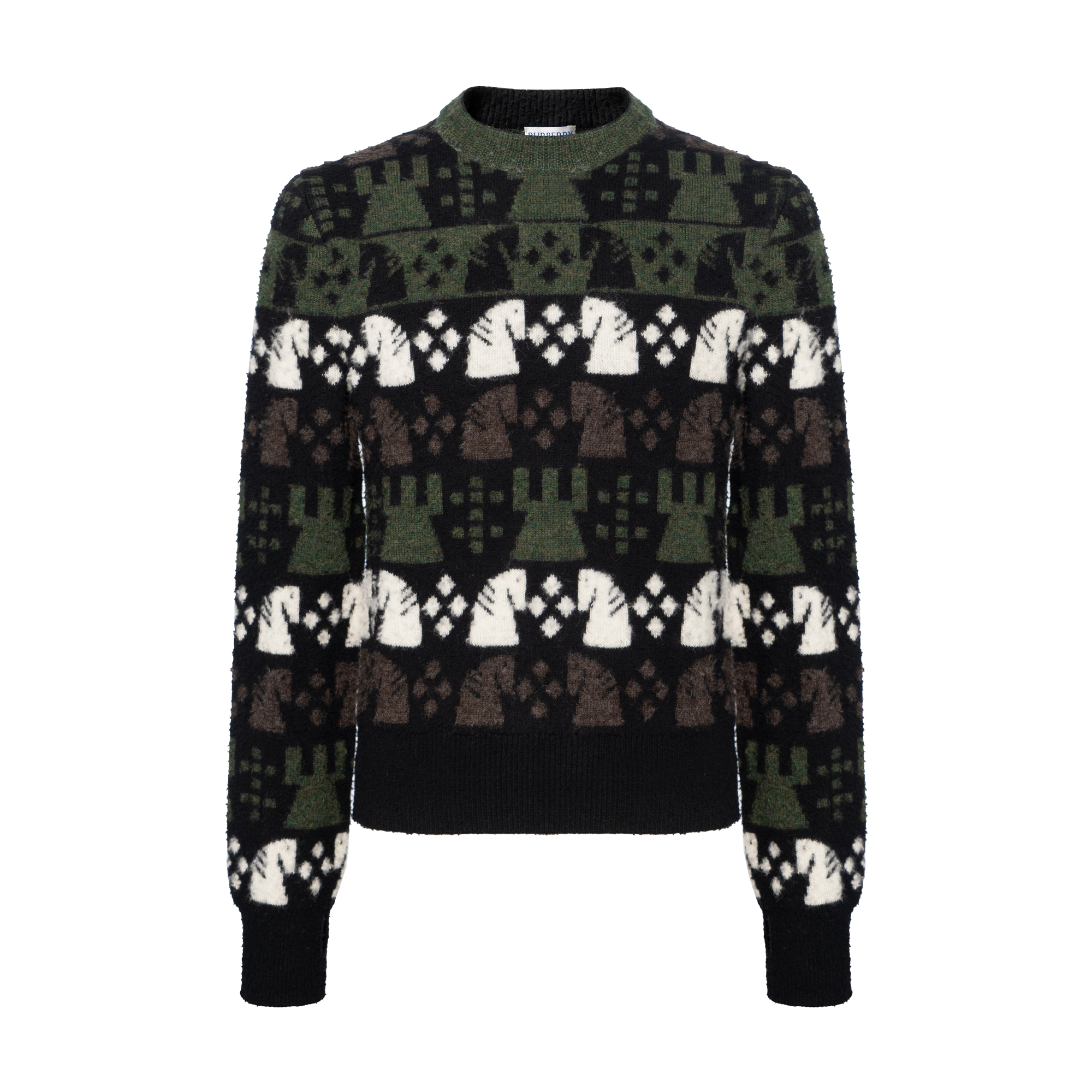 Burberry FW23  Chess Pattern Knit Sweater Multicolor. 80768931