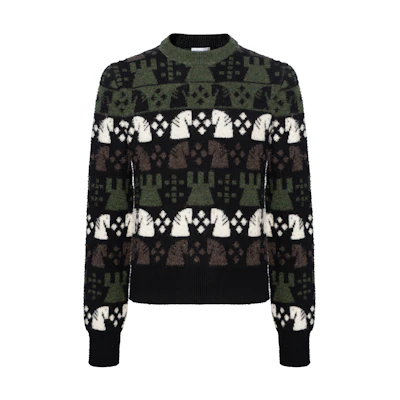 Burberry FW23 Chess Pattern Knit Sweater Multicolor. 80768931