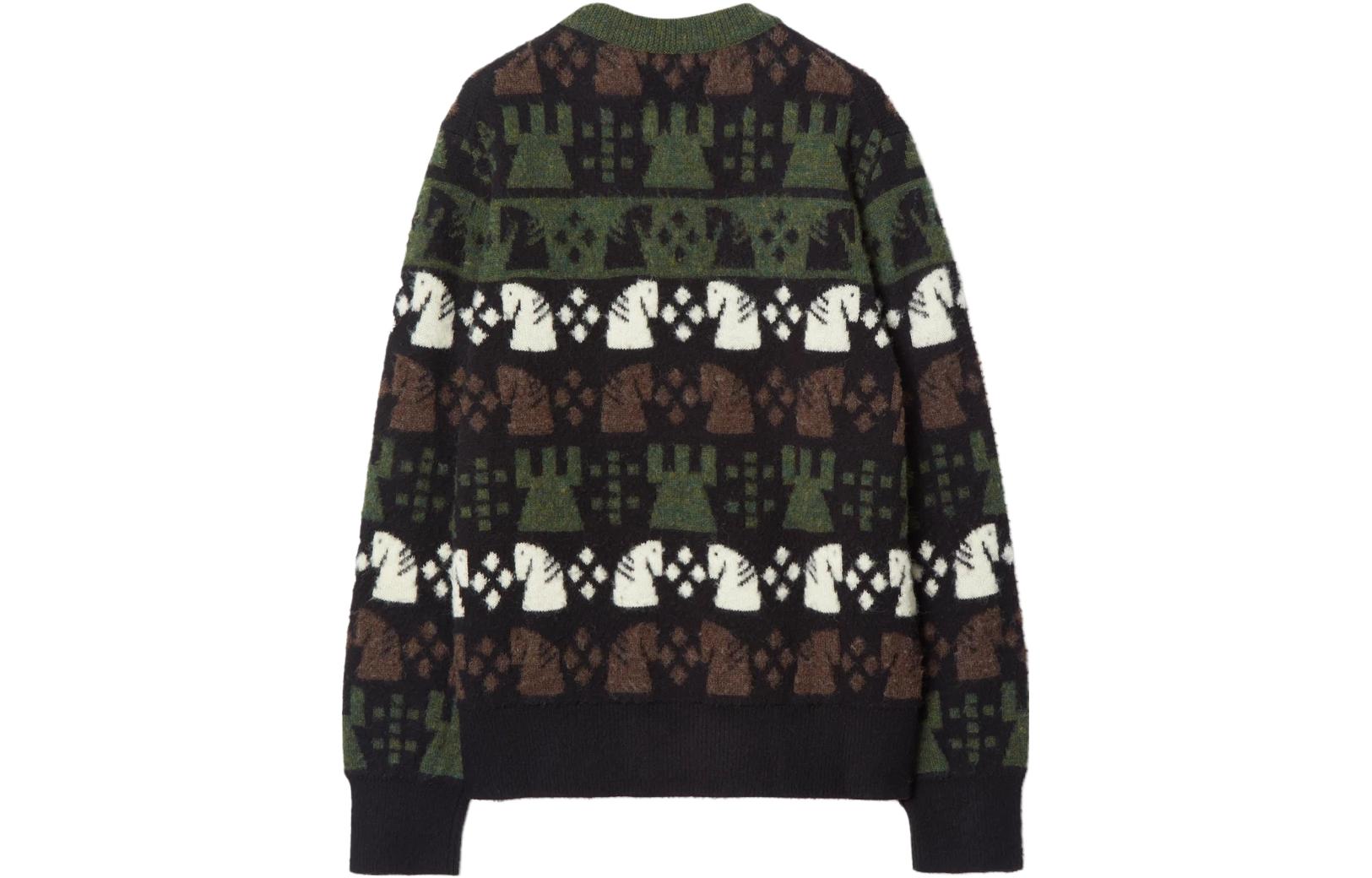 Lookbook Burberry FW23 Sweater Rajut Motif Catur Multicolor. 80768931