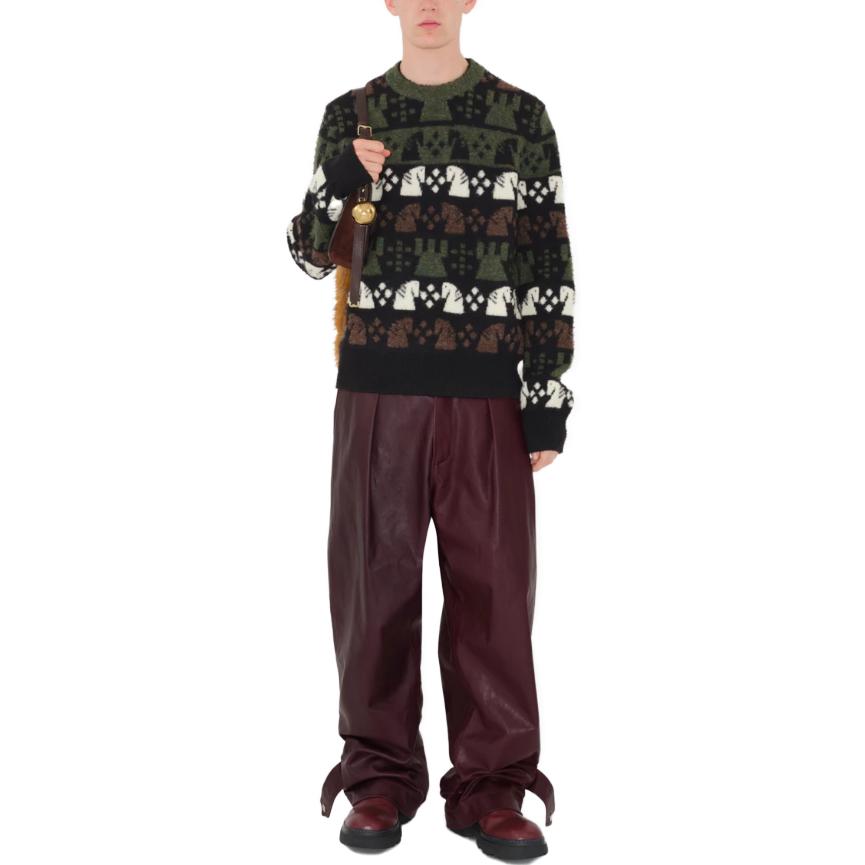 Shop Burberry FW23 Sweater Rajut Motif Catur Multicolor. 80768931