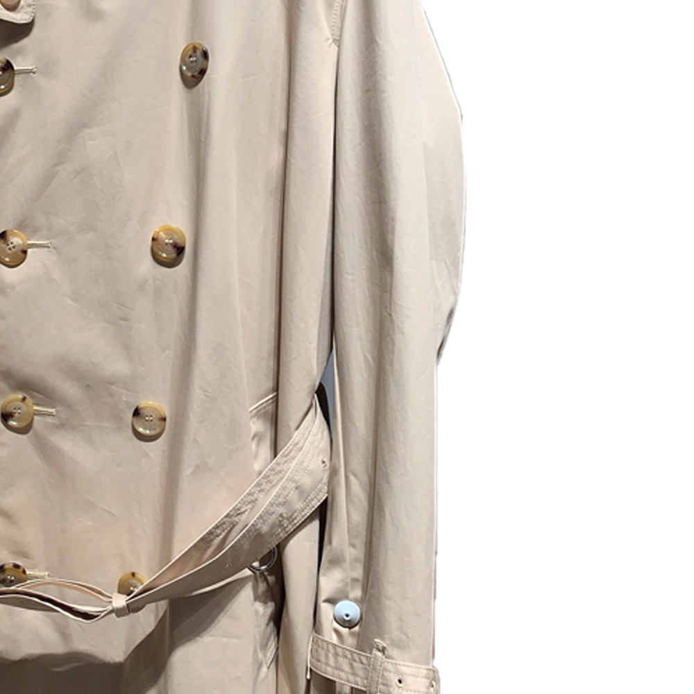 Sizing Burberry FW23 雙排扣米色長版風衣外套. 80731911
