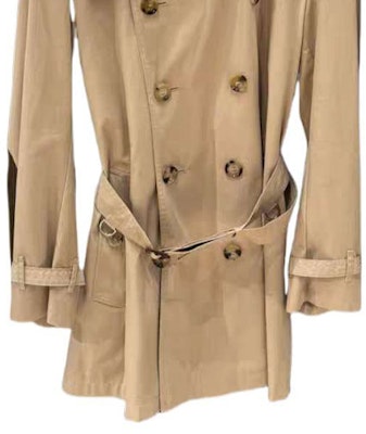 Burberry FW23 雙排扣米色長版風衣外套. 80731911 2