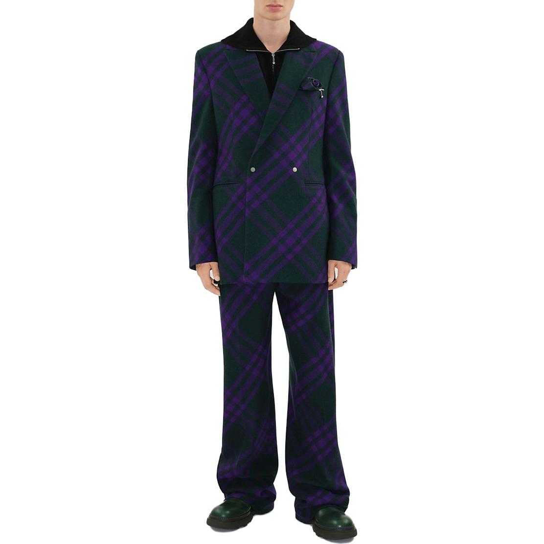 Lookbook Burberry FW23  Double-Breasted Casual Blazer Purple 80776141