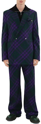 Burberry FW23 Double-Breasted Casual Blazer Purple 80776141 Lookbook Burberry FW23 Double-Breasted Casual Blazer Purple 80776141