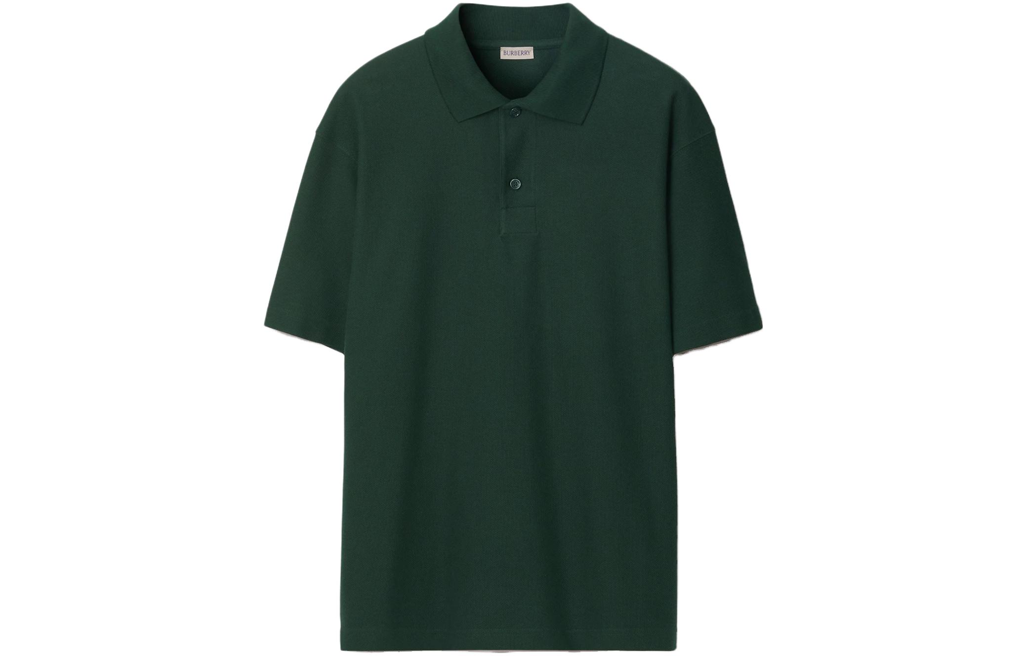 Burberry FW23  Green Cotton Slim Fit Polo Shirt Short Sleeve Pullover. 80778701 圖 2