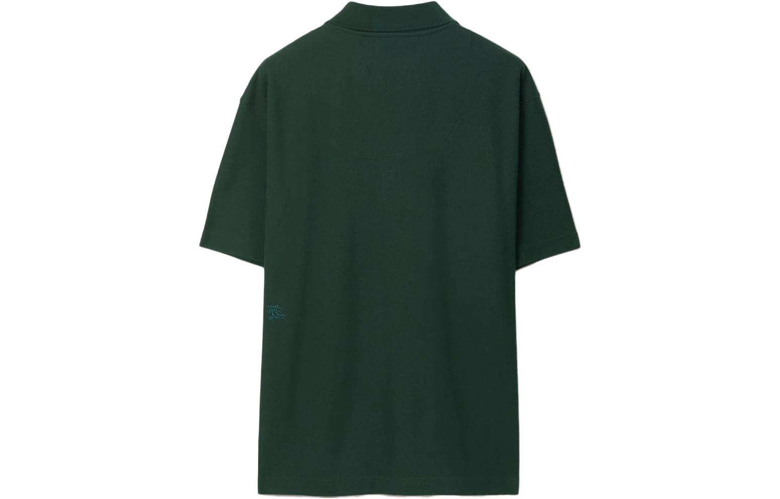 Burberry FW23  Green Cotton Slim Fit Polo Shirt Short Sleeve Pullover. 80778701 圖 3