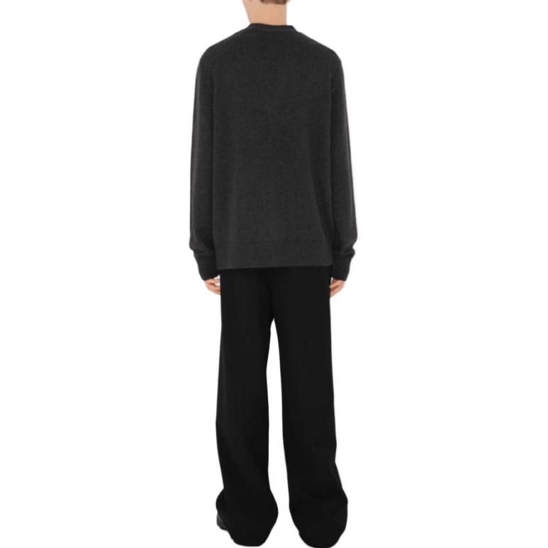 Purchase Burberry FW23 Cárdigan Suéter Gris de Punto Cuello V Manga Larga. 80811591