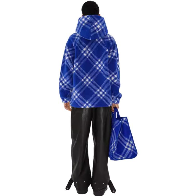 Burberry FW23  Knight Blue Plaid Hoodie Long Sleeve Pullover. 80775231 圖 5