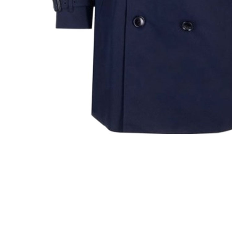 Burberry FW23  Navy Blue Double-Breasted Belted Trench Coat. 80793871 圖 7