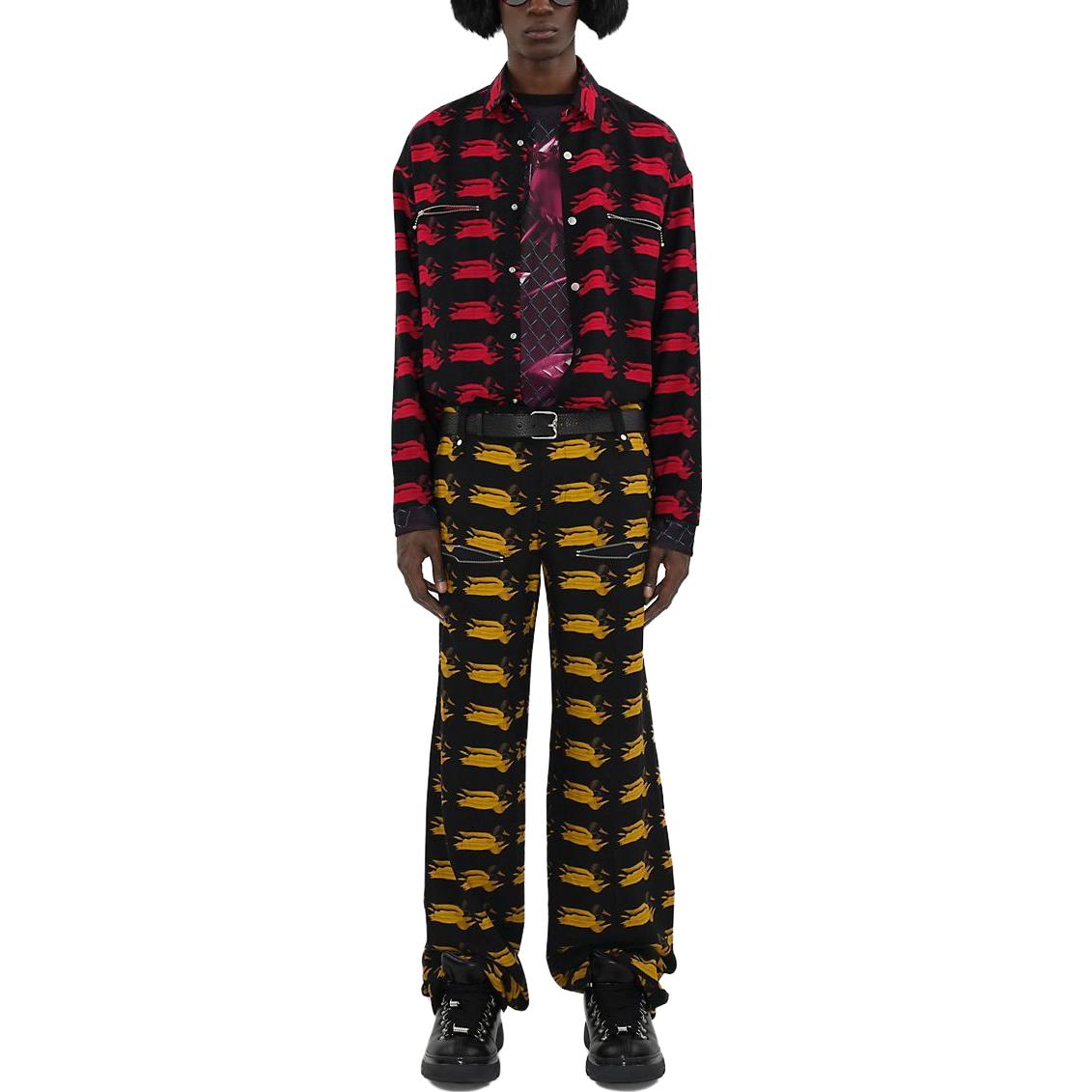 Lookbook Burberry FW23  Red Printed Long-Sleeve Casual Shirt 80778471