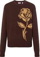 Burberry FW23 Rose Intarsia Knit Sweater Chocolate Brown. 80758271 Burberry FW23 Rose Intarsia Knit Sweater Chocolate Brown. 80758271