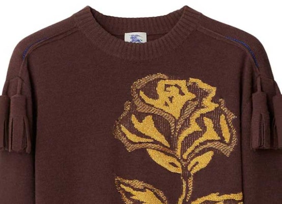 Burberry 2023秋冬玫瑰毛衣巧克力棕色针织款 80758271 Lookbook Burberry 2023秋冬玫瑰毛衣巧克力棕色针织款 80758271