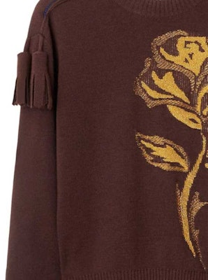 Burberry 2023秋冬玫瑰毛衣巧克力棕色针织款 80758271 Shop Burberry 2023秋冬玫瑰毛衣巧克力棕色针织款 80758271