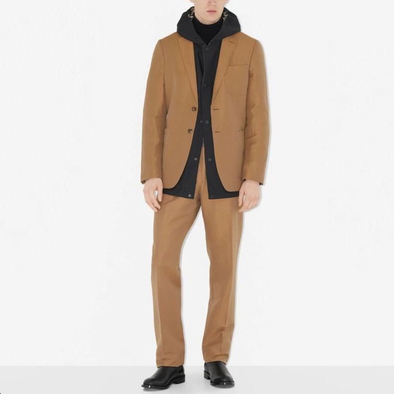 Burberry FW23  Slim Fit Solid Buttoned Suit Pants Beige 80705491 圖 3