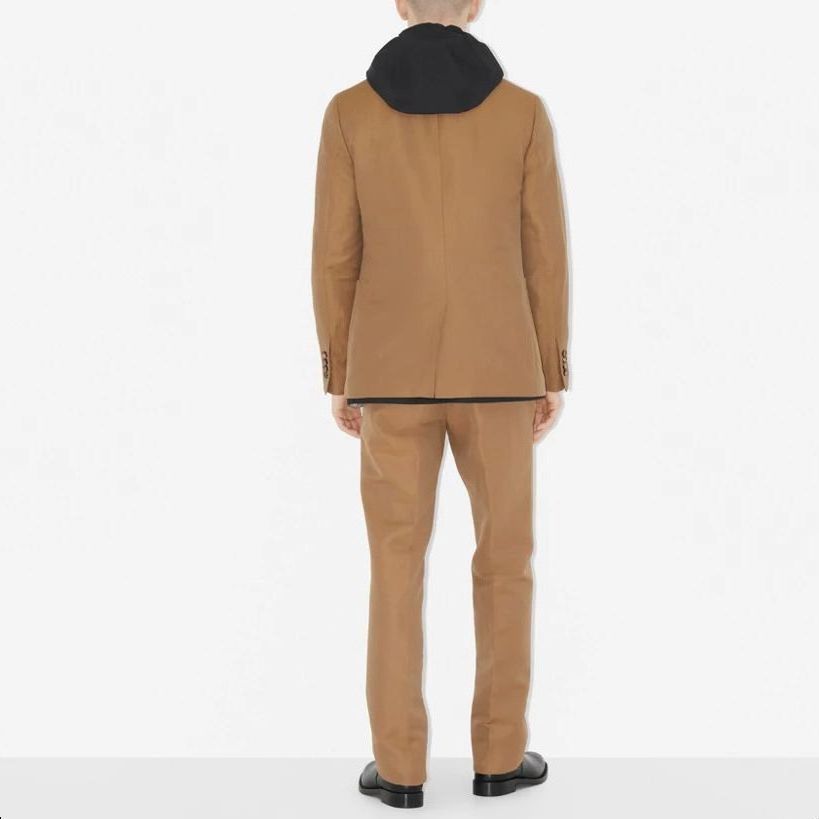 Burberry FW23  Slim Fit Solid Buttoned Suit Pants Beige 80705491 圖 4