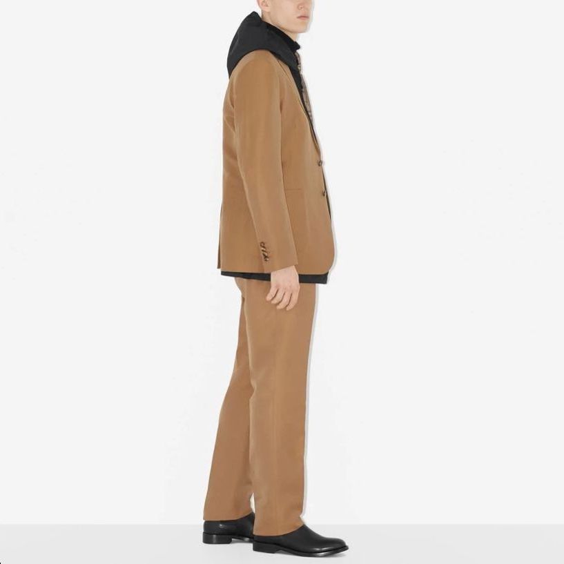 Burberry FW23  Slim Fit Solid Buttoned Suit Pants Beige 80705491 圖 5