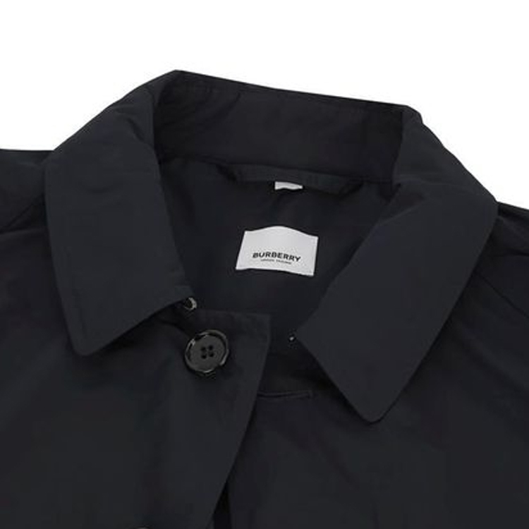 Shop 博柏利 FW23 海军蓝纯色中长款风衣 80678541