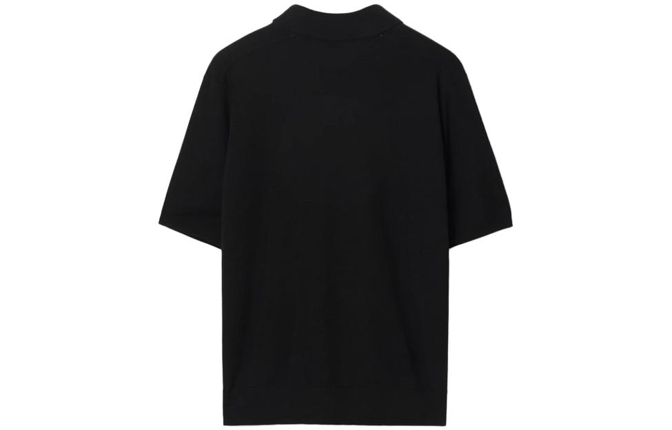 Lookbook バーバリー FW23 ソリッドブラック ニット 半袖ポロシャツ. 80831801
