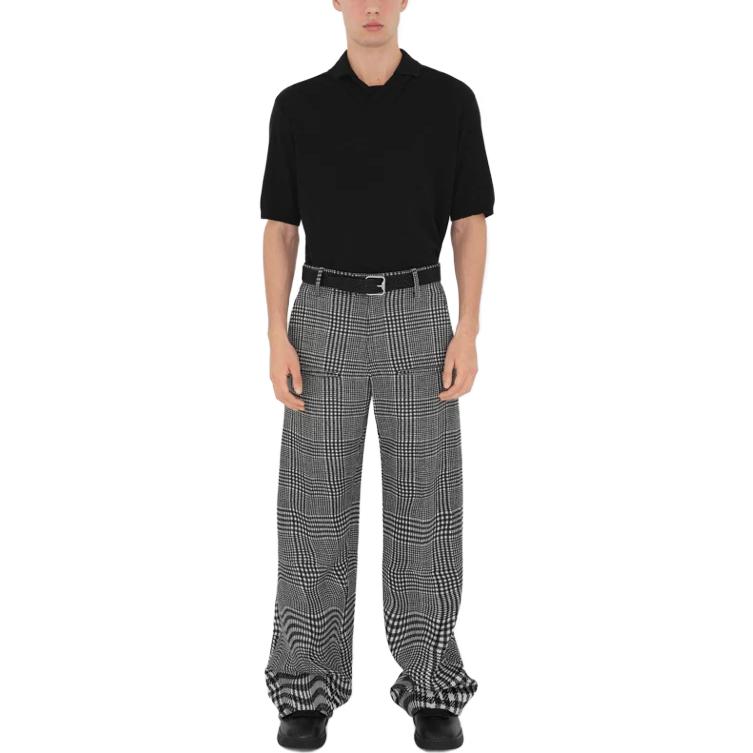 Shop バーバリー FW23 ソリッドブラック ニット 半袖ポロシャツ. 80831801