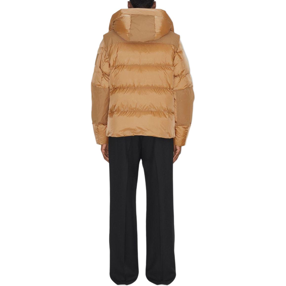 Shop バーバリー FW23 ソリッドカラー 着脱フード ダウンジャケット ベージュ 80839721