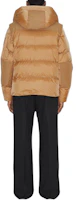 Shop Burberry FW23 米色純色可拆式連帽羽絨外套 80839721