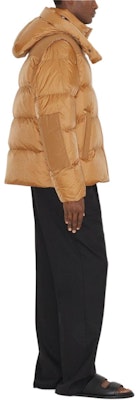 Burberry FW23 Solid Color Detachable Hooded Down Jacket Beige 80839721 Purchase Burberry FW23 Solid Color Detachable Hooded Down Jacket Beige 80839721