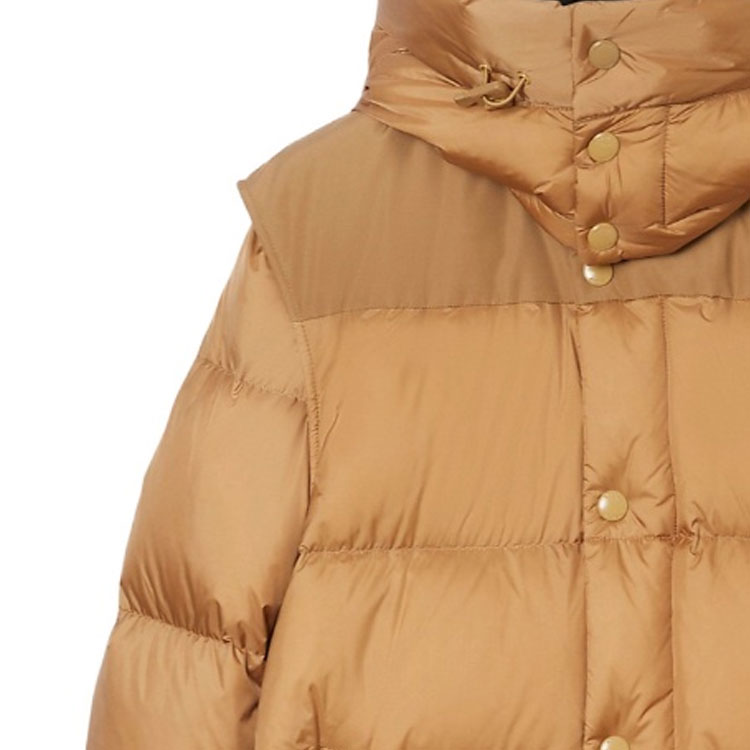 Sizing バーバリー FW23 ソリッドカラー 着脱フード ダウンジャケット ベージュ 80839721