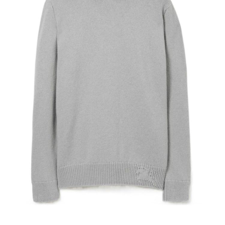 Burberry FW23  Solid Color Knit Hoodie Light Grey 80721141 圖 4