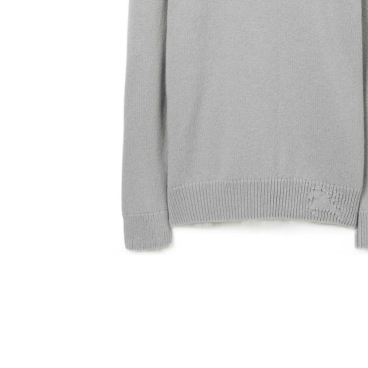 Burberry FW23  Solid Color Knit Hoodie Light Grey 80721141 圖 6