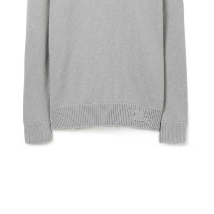 Burberry FW23  Solid Color Knit Hoodie Light Grey 80721141 圖 7