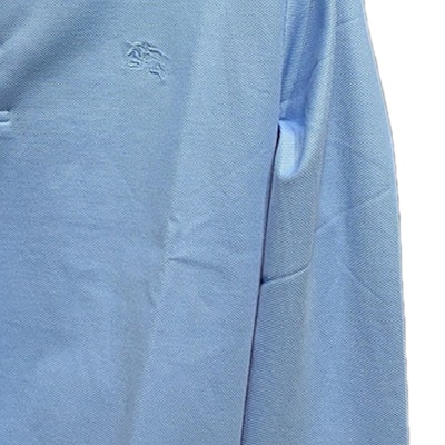 Burberry FW23 Solid Color Logo Embroidered Long Sleeve Polo Shirt Blue 80754871 Sizing Burberry FW23 Solid Color Logo Embroidered Long Sleeve Polo Shirt Blue 80754871